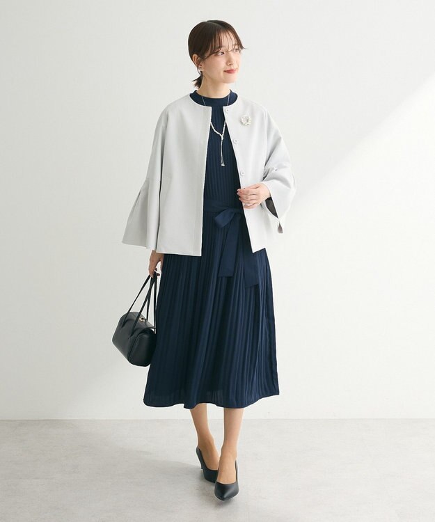 Green Parks ef-de プリーツワンピース Dark Navy