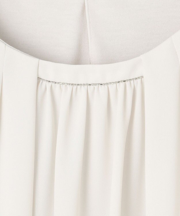 23区 L 【洗える】シルキーデシン ギャザー カットソー ベージュ系