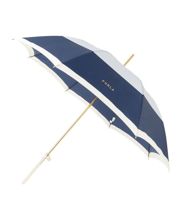 MOONBAT FURLA 長傘 カラーボーダー 耐風 日本製 ダークグレー