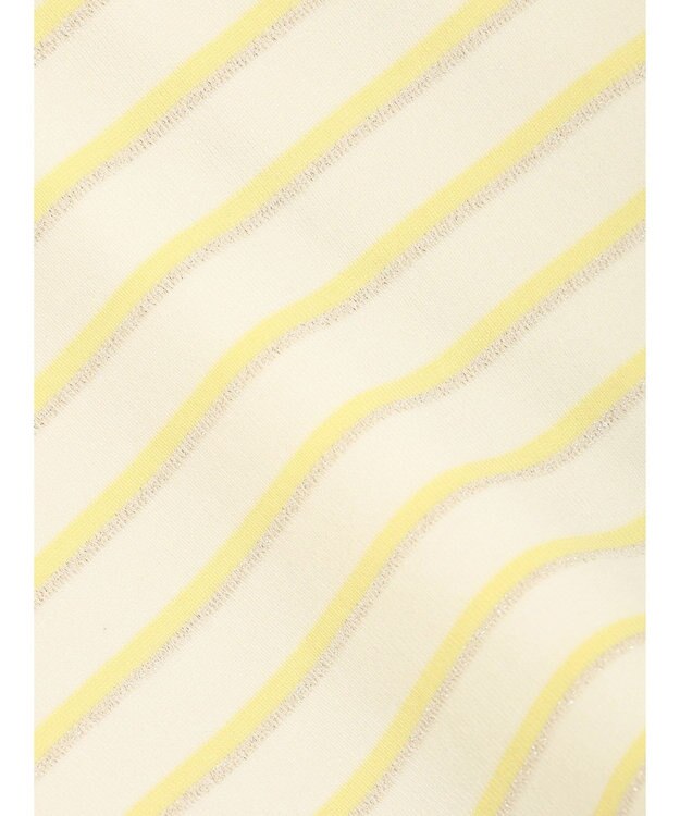 Green Parks ラメ入りボーダーニットプルオーバー Yellow