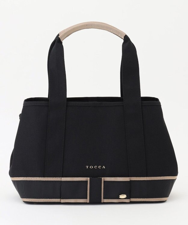 TOCCA CHELSEA OF RIBBON CANVASTOTE キャンバストートバッグ ブラック系