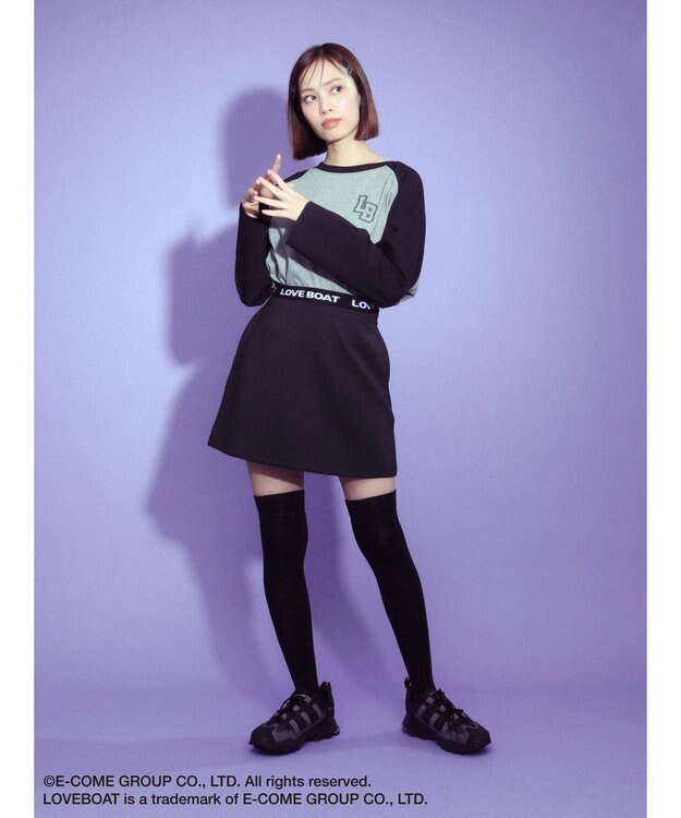 Green Parks ■別注　ＬＯＶＥ　ＢＯＡＴ　ミニスカート Black