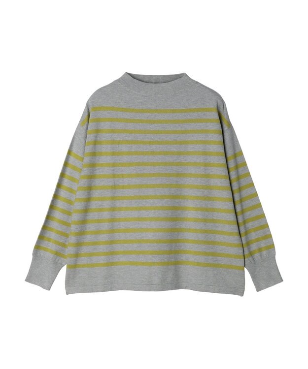 CRAFT STANDARD BOUTIQUE とてもちボーダーニットプルオーバー Gray Mixture