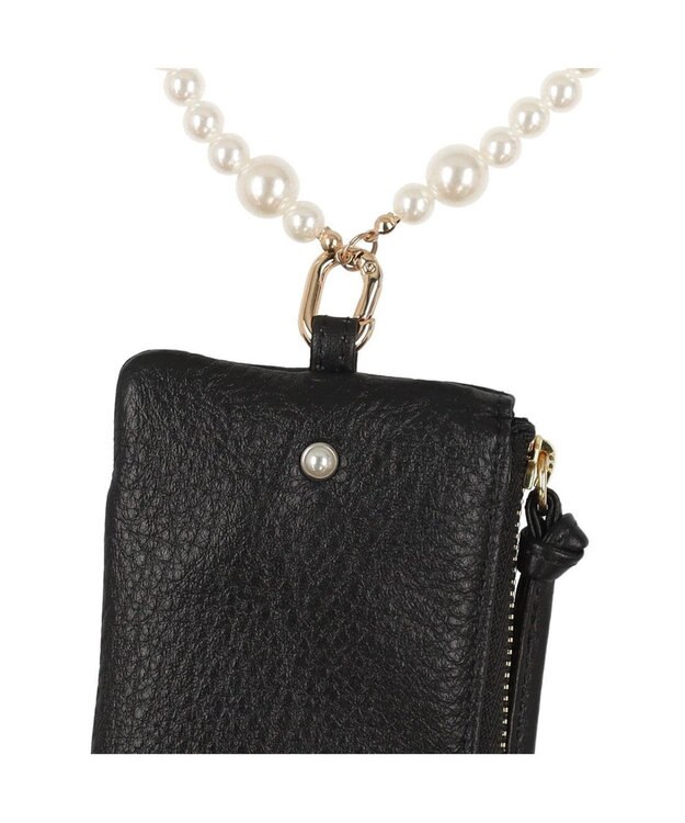 UNBILLION ペルケ perche / パール調ストラップ・マルチケース ブラック