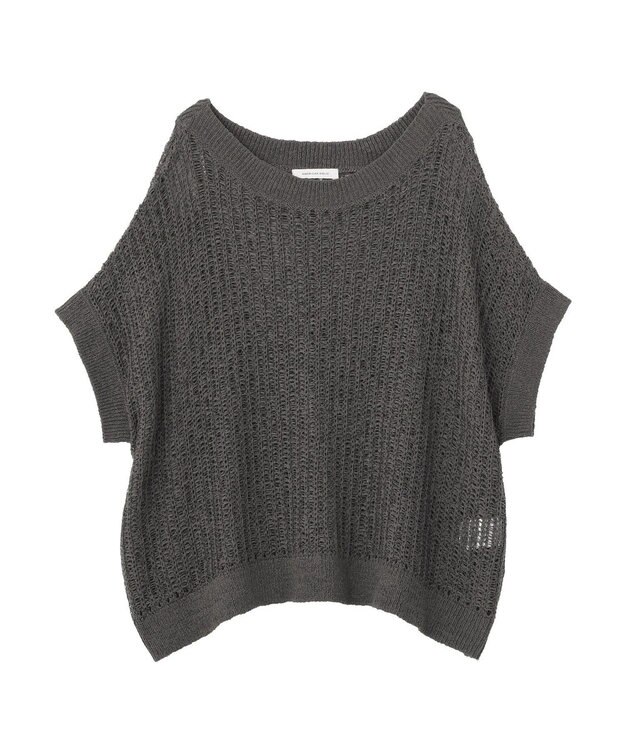 AMERICAN HOLIC 透かし畦ルーズニット Charcoal Gray