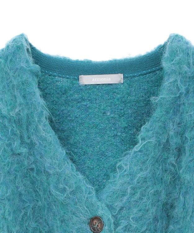 Green Parks armonia．シャギーショートカーディガン Blue