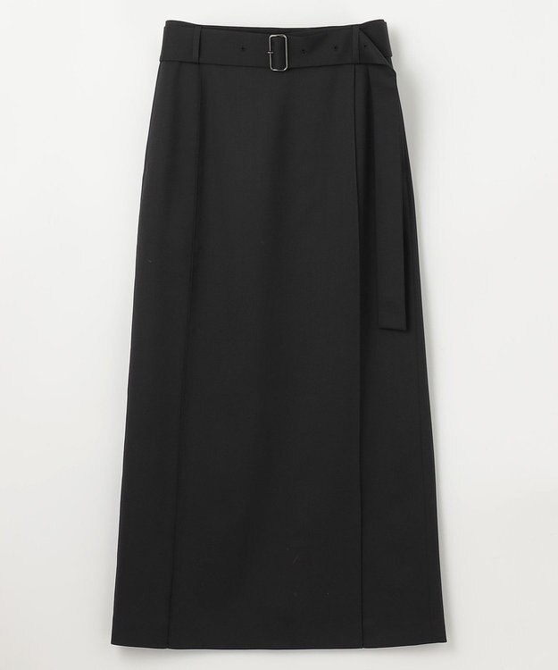 NAVE 【Nave・セットアップ可】ウールポリエステルツイルスカート ブラック系