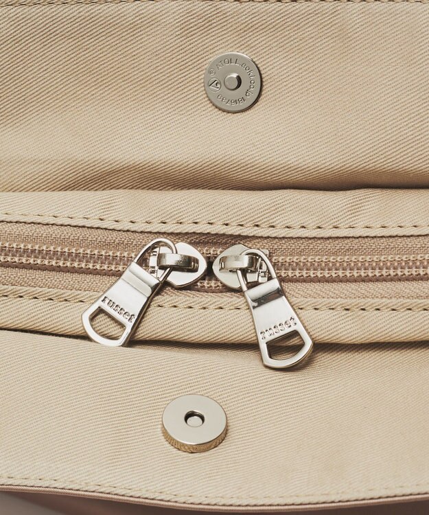 russet バイカラーレザーハンドルトートバッグ(SF-279) PinkBeige