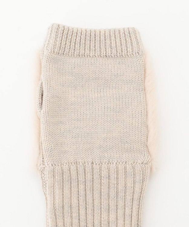TOCCA KNIT FUR HANDWARMER 手袋 オフ系