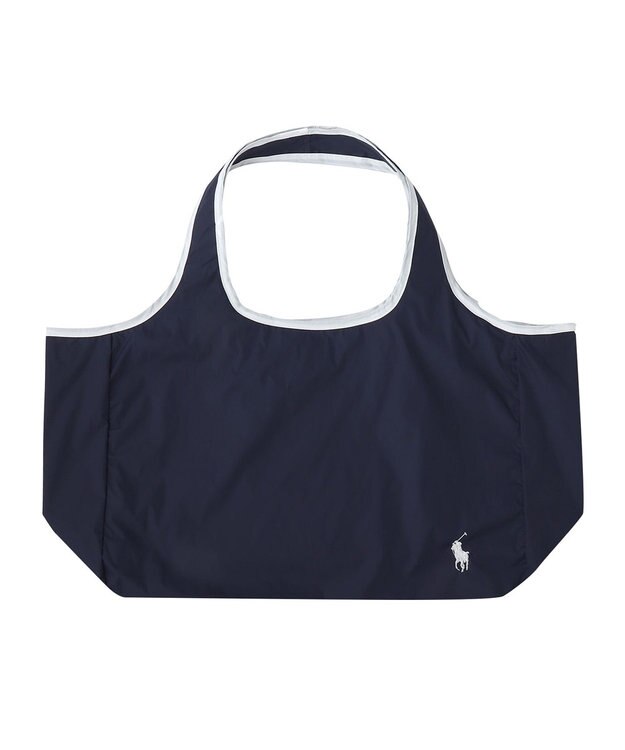 MOONBAT POLO RALPH LAUREN ポロポニー 刺繍 ポーチ付きレインバック ネイビーブルー