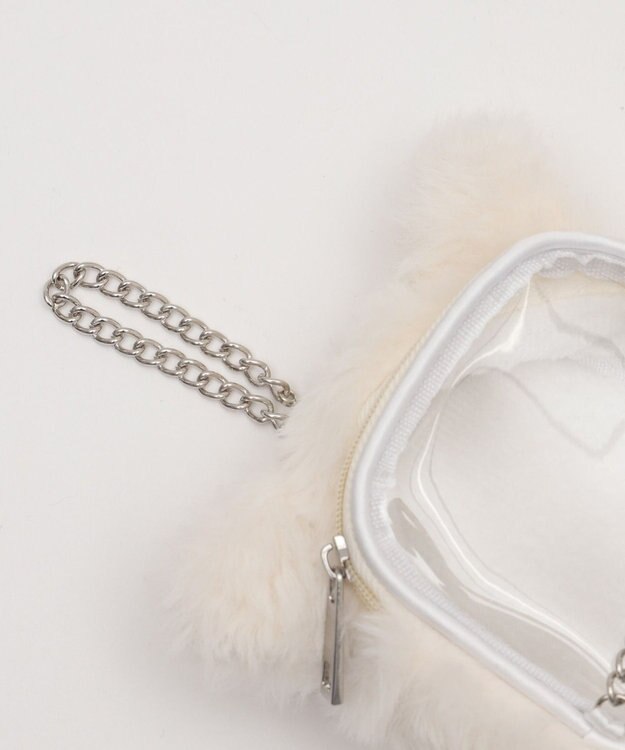 WEGO 【痛バ＆推し活ITEM】なりきりネコぬいポーチ ホワイト