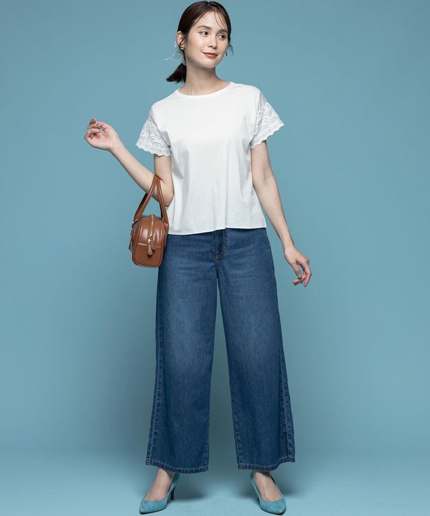 組曲 スーパーライト デニムパンツ ネイビー系