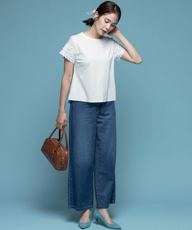 組曲 スーパーライト デニムパンツ ネイビー系