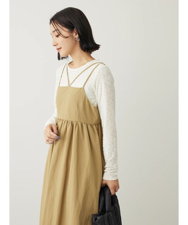 Green Parks ・ＥＬＥＮＣＡＲＥ　ＤＵＥ　バルーンキャミワンピース Beige