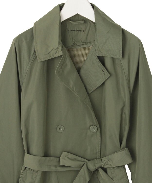 MOONBAT 【撥水】LIGNAGGIO ベルト付トレンチコート カーキー