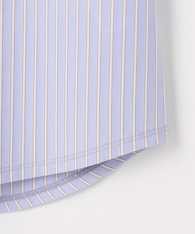 J.PRESS LADIES ドライコットン ストライプ ポロ カットソー サックスストライプ系1