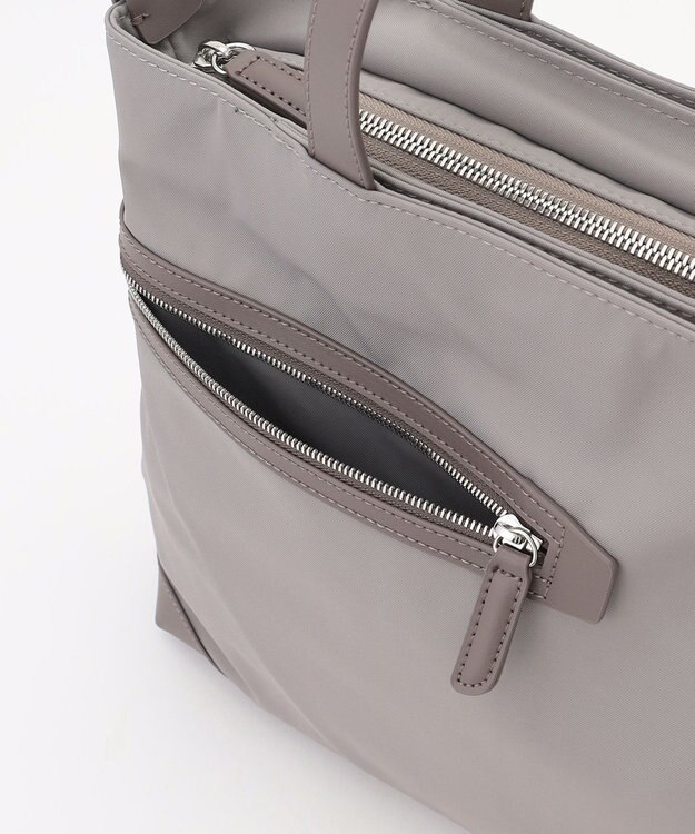 Y'SACCS アシメファスナーポケットトート グレージュ