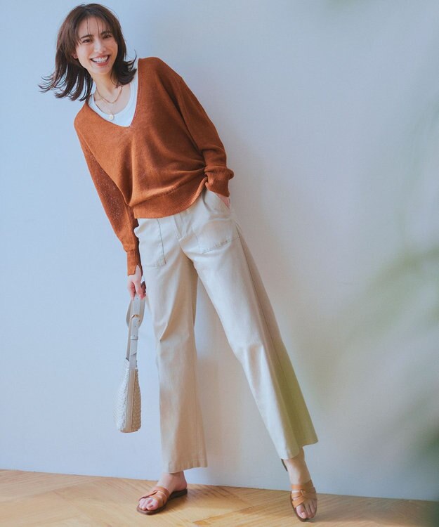 23区 メッシュ ショルダーバッグ ベージュ系