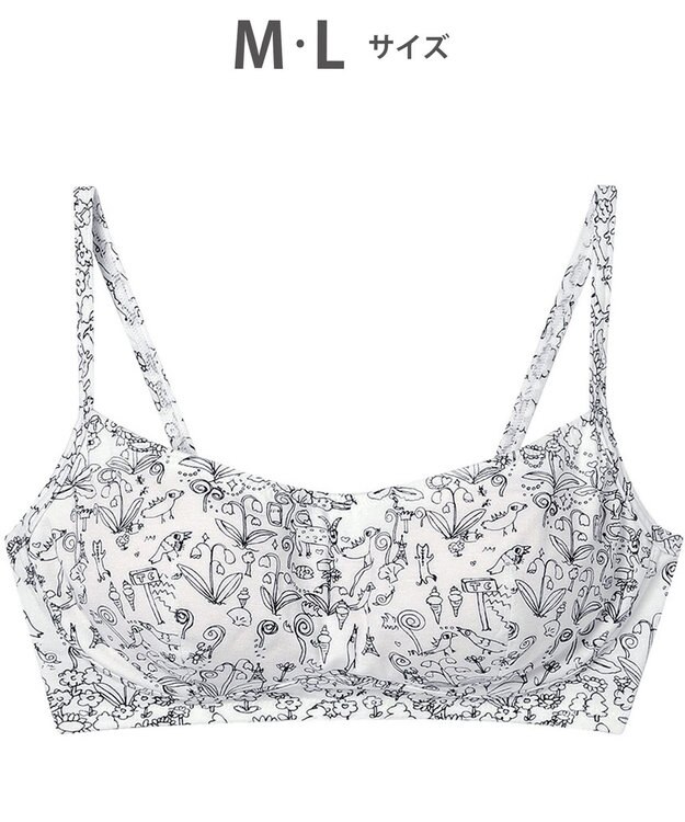 tsumori chisato SLEEP ツモリチサト ノンワイヤーブラ フルカップ ブラジャー ベア天竺素材(身生地) レディース UBX411 /ワコール アイボリー