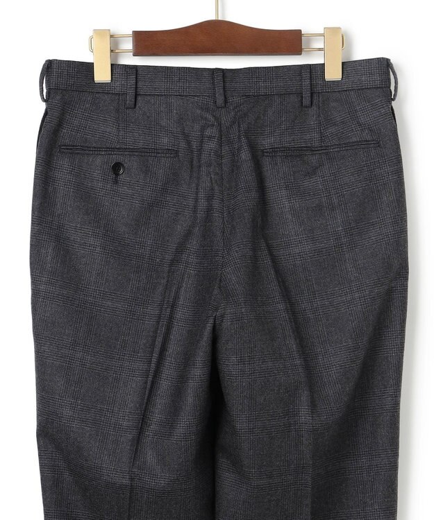 J.PRESS MEN 【ストレッチ / 洗える】トリートメントウールシェードブルーチェック スラックス グレー系4