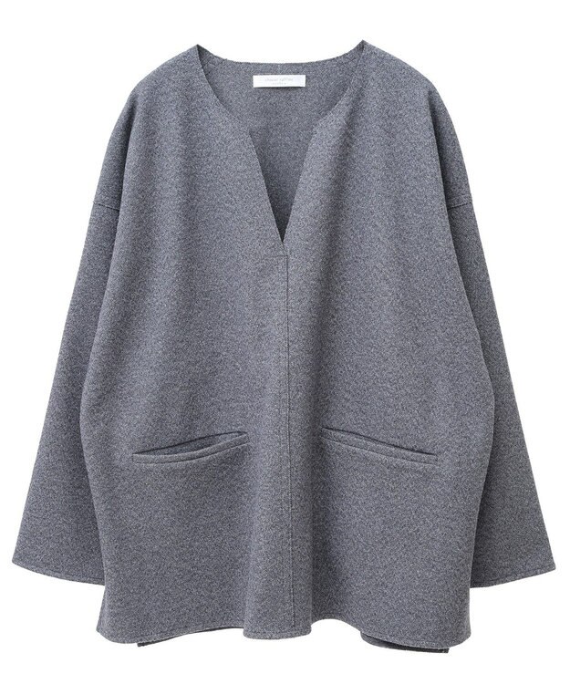 Green Parks 柄圧縮ポンチキーネックプルオーバー Black