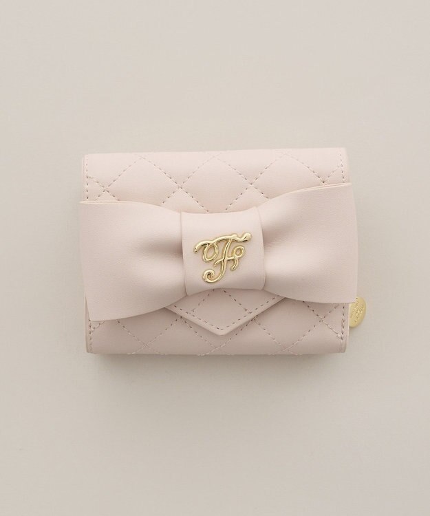 Maison de FLEUR キルティングFリボンウォレット Pink