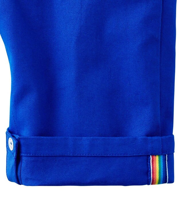 MIKI HOUSE HOT BISCUITS 【70-110cm】カラフルブロック オーバーオール ブルー