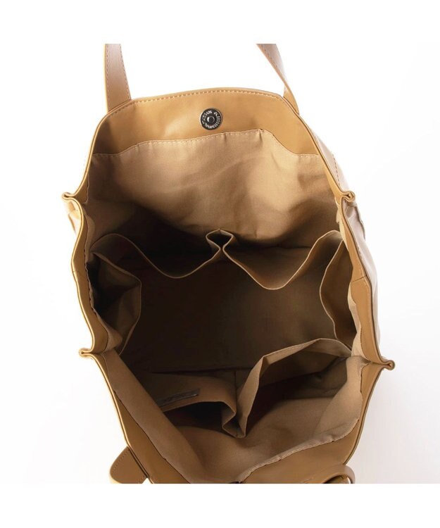 UNBILLION カシュカシュ cachecache / ガーメント合皮ショッパートートバッグ ベージュ