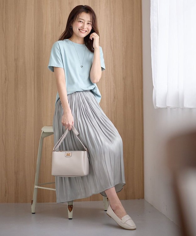 ANY マジカルライトメタルショルダーバッグ ライトグレー