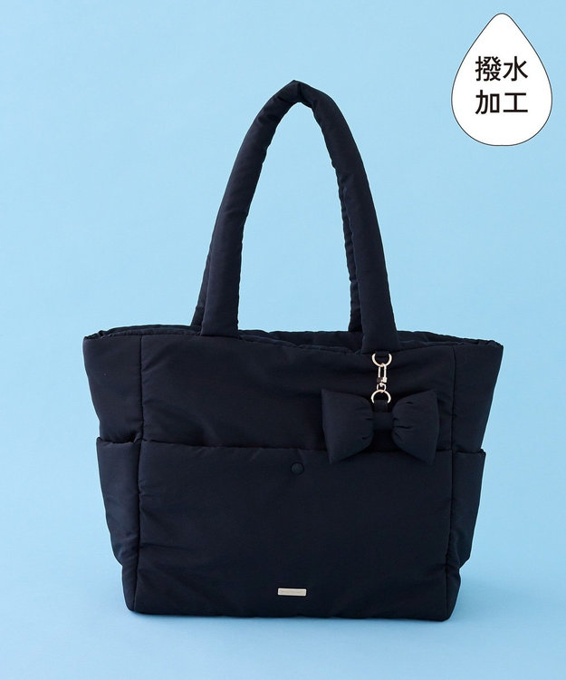 Maison de FLEUR 撥水加工パファーキャリーオントートバッグ Black