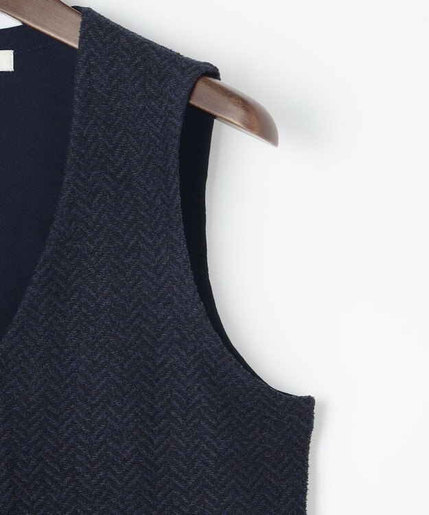 JOSEPH ABBOUD 【軽量/イージーケア】 KARL KARL ニット ベスト ネイビー系