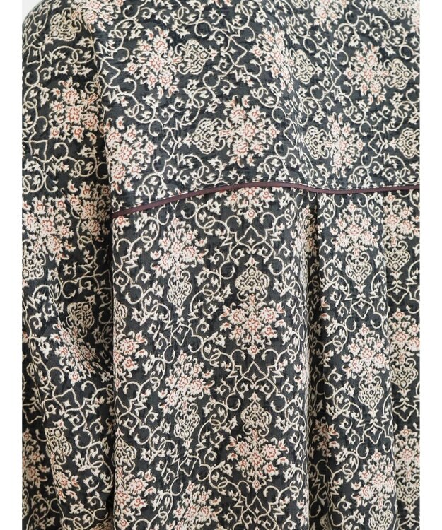 CRAFT STANDARD BOUTIQUE パイピングカフタンワンピース Black