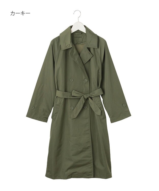 MOONBAT 【撥水】LIGNAGGIO ベルト付トレンチコート カーキー