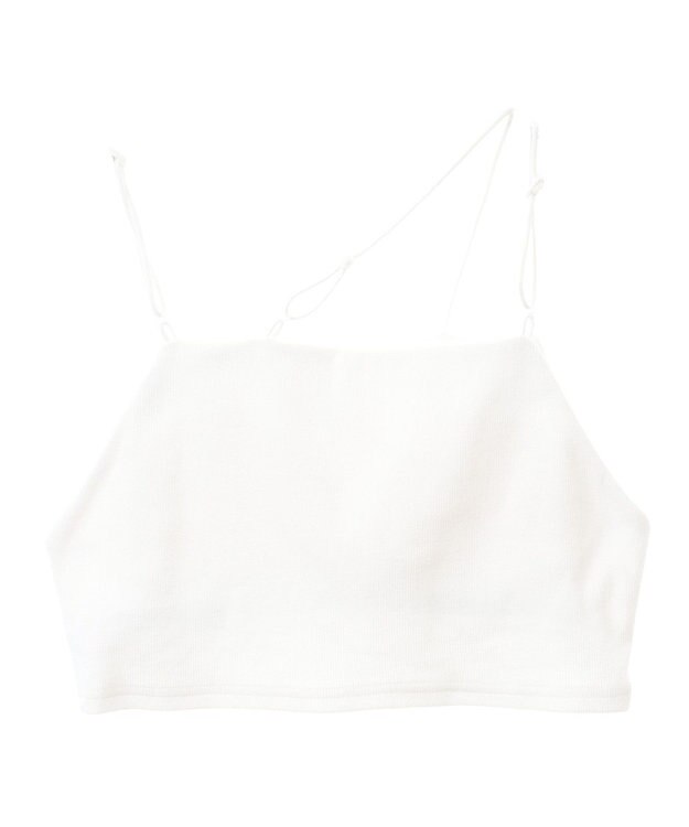 earth music&ecology アシメショルダーショートキャミソール Off White