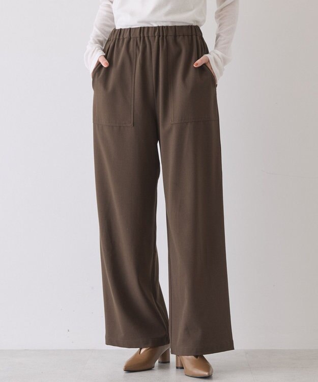 AMERICAN HOLIC 【イージーケア】ベイカーリラックスパンツ Brown
