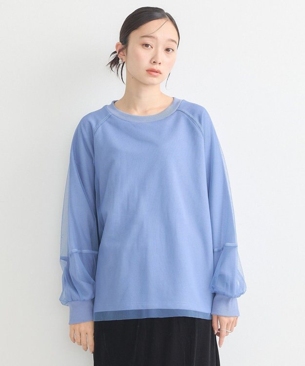 earth music&ecology シアーレイヤードプルオーバー Blue