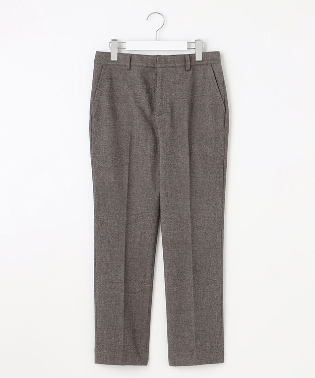 J.PRESS LADIES S 【洗える】チェルビック テーパード パンツ ダークブラウン系