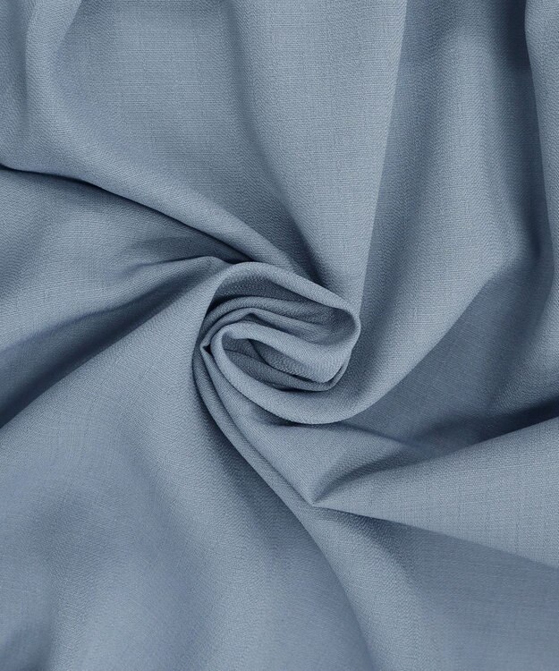 Tiaclasse 【洗える】麻調ギャザーワンピース ブルー