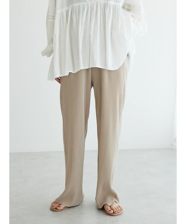 CRAFT STANDARD BOUTIQUE カットプリーツパンツ Beige
