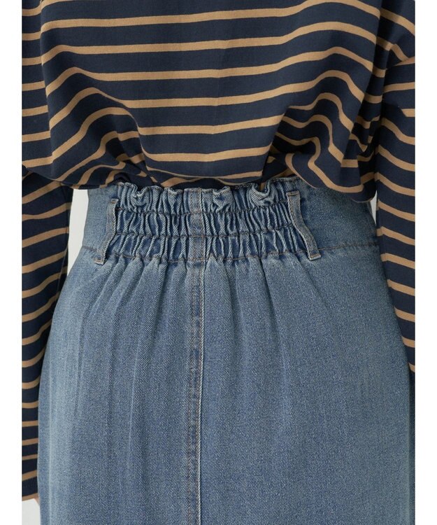 earth music&ecology デニムナロースカート Medium Indigo