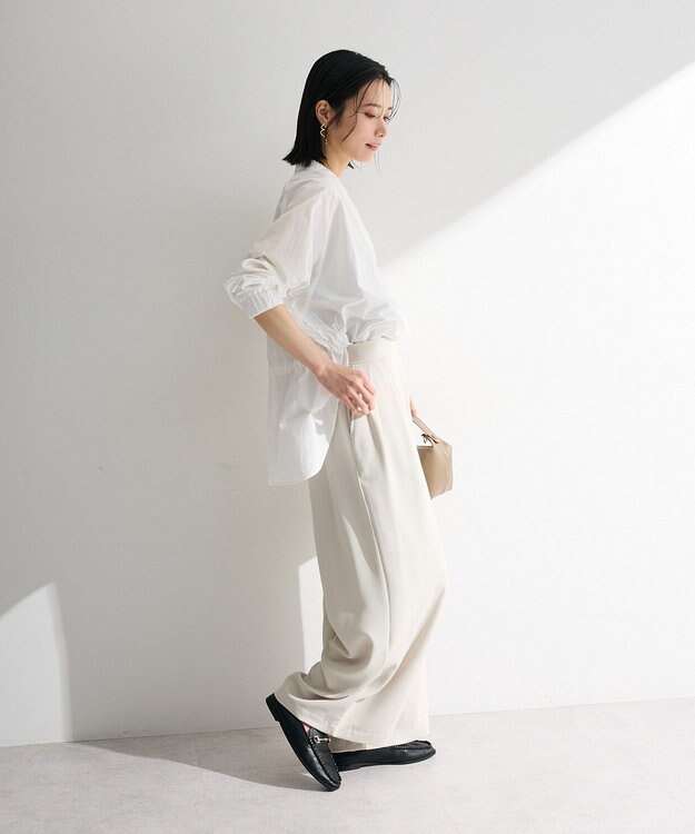 Green Parks スキッパーブラウス Off White