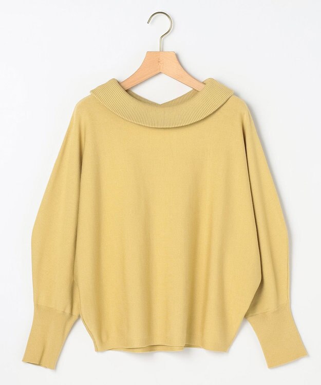 組曲 S 【加藤ローサさん着用 / 前後着用可】スムースストレッチロールネック ニット イエロー系