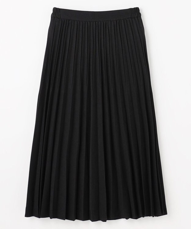 ANY 【新色追加/ウエストゴム】ウーリッシュプリーツスカート ブラック