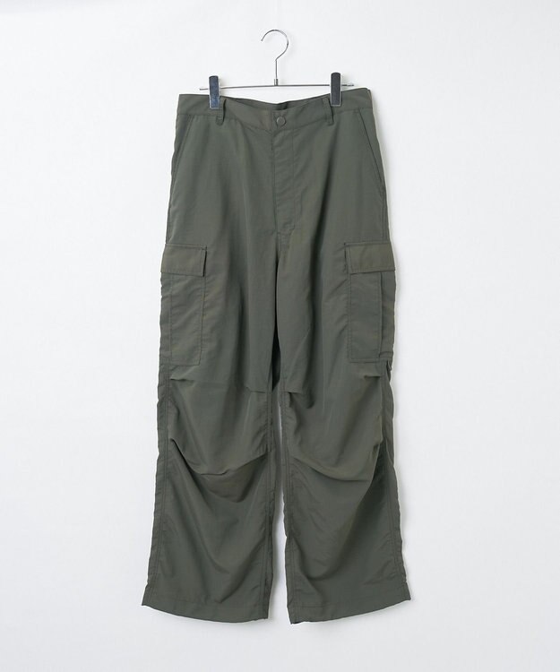 WEGO ナイロンカーゴパンツ カーキ