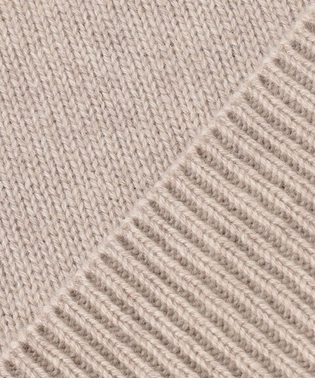 J.PRESS LADIES L 【洗える】CASHBIT ハイネック ニット ベージュ系