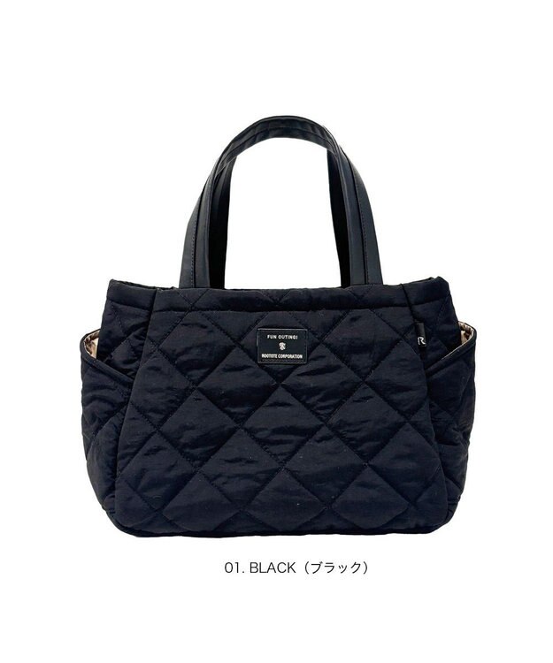 ROOTOTE 3673【仕切り+自立+撥水】LT.デリ.パルーティ.キルト-D 01：ブラック