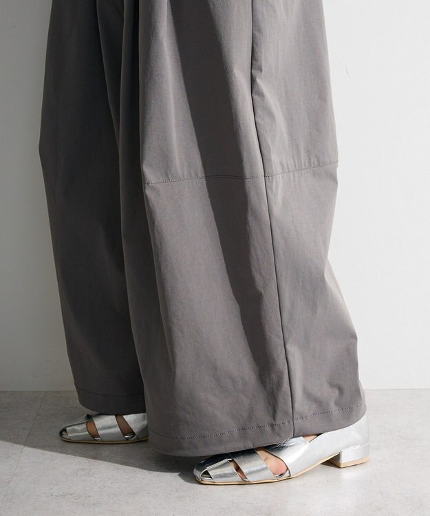 Green Parks ウエストフリルワイドコクーンパンツ Gray