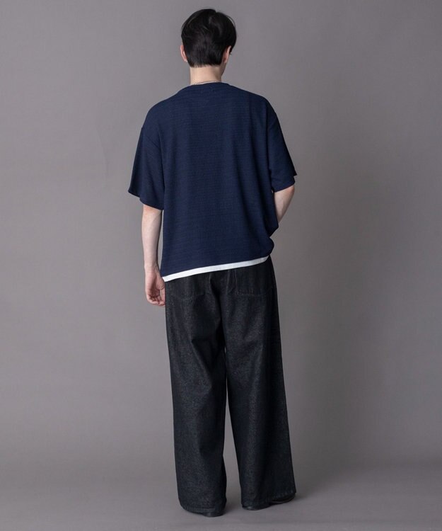 WEGO 【ユニセックス着用ITEM】ワンポイントフェイクレイヤードT（SS） ネイビー