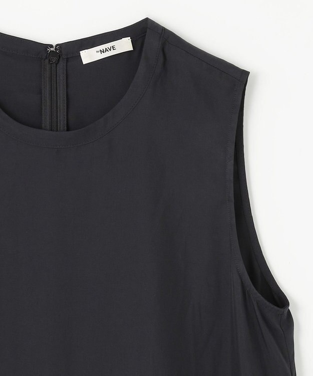 NAVE 【ReNAVE・セットアップ可/洗える/UVケア/接触冷感】フィブリルシャンブレーワンピース ブラック系