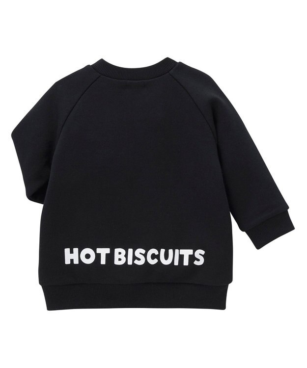 MIKI HOUSE HOT BISCUITS 【70-110cm】 顔ドン ラグラントレーナー 黒
